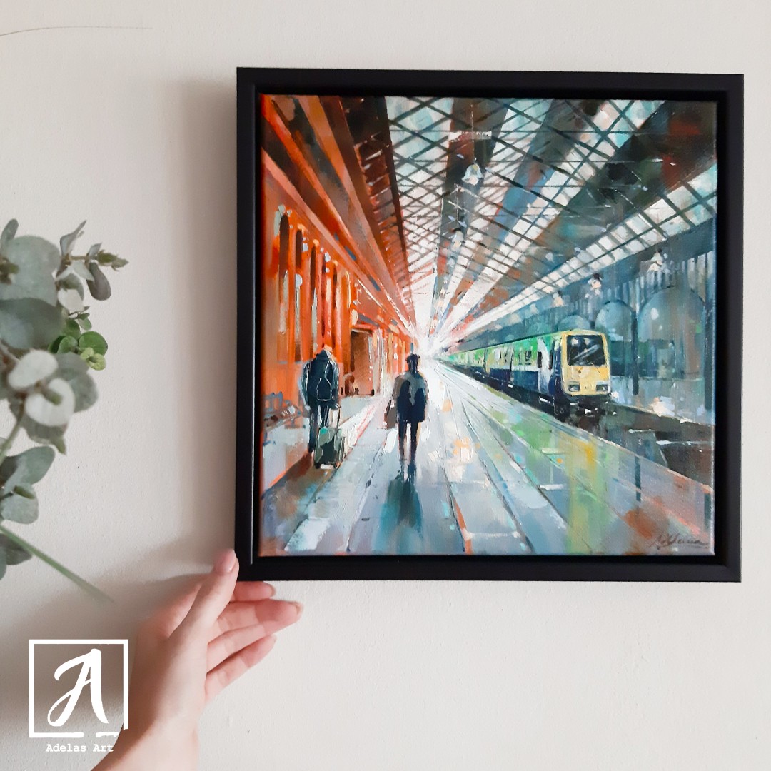 Oil Painting of Dublin’s Connolly Station
