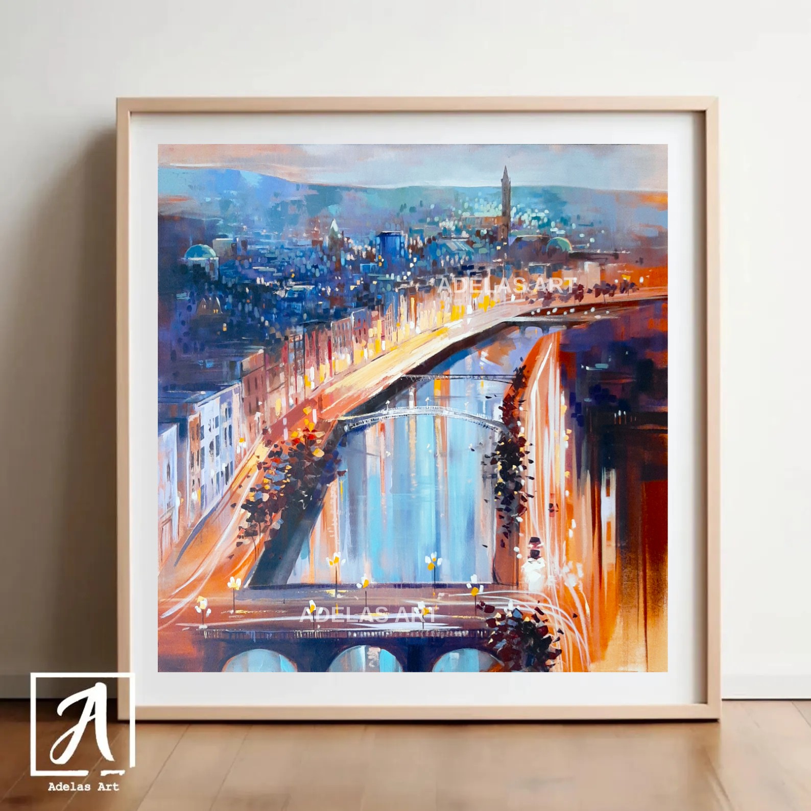 Dublin Winter Lights Art Print