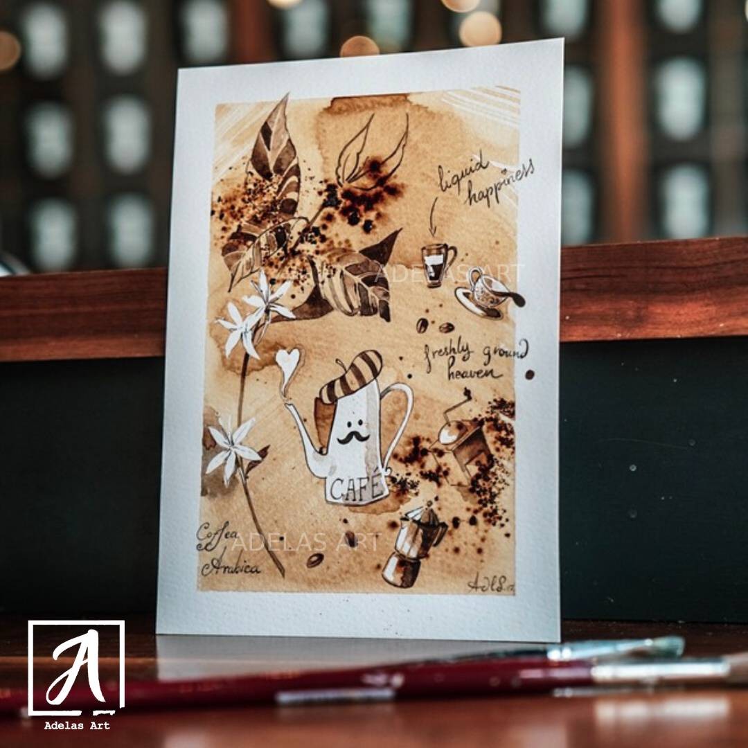 "Monsieur Café" Print by Adelas Art 