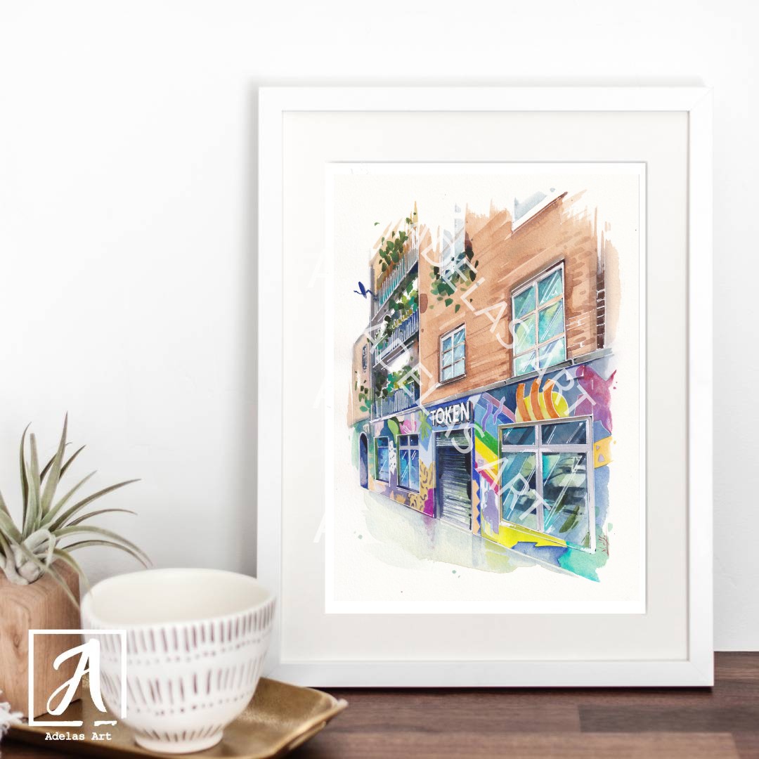 Wall Art of Token pub in Smithfield 