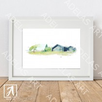 Botley Hill Barn Painting, the perfect wedding gift