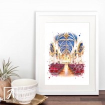 Illustration of the Cathedral of the Assumption, Kentucky