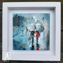 Front view of the framed original oil painting | Adelas Art