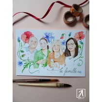 "Spring  Family Portrait" by Adelas Art - front view