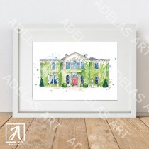 Lyrath Estate Hotel Art Print, Wedding venue welcome sign