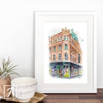 Fine wall art of The Penneys shop of Mary Street in Dublin