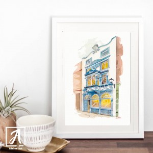 10 Anglesea Street building art print