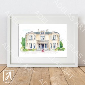 Ballyna House wall art, original wedding gift