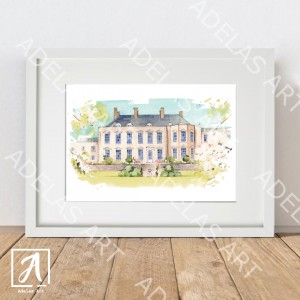 Custom painting of Castle Durrow, County Laois