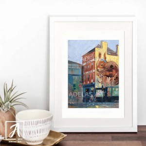 Original Painting of Dublin Squirrel Wall Art, The Workshop Pub Print, Dublin city centre