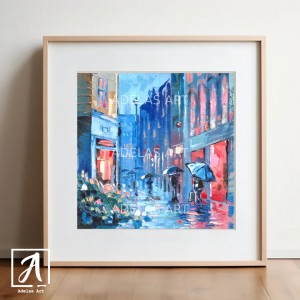 Art Print og Grafton Street in Dublin city centre