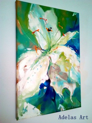 "White lilly" by  Adelas Art - side view