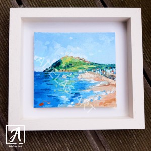 Front view of Irish seaside painting - Adelas Art