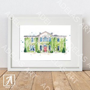 Lyrath Estate Hotel Art Print, Wedding venue welcome sign