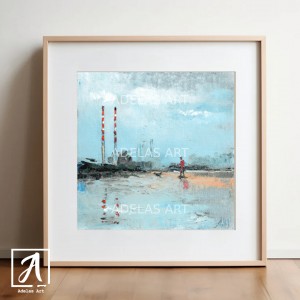 Art Print of the famous Poolberg Chimneys of Dublin