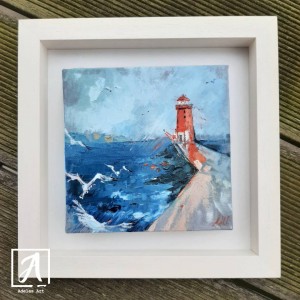 Front view of original oil painting - Adelas Art