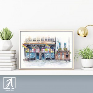 The George Nightclub illustrated by Adelas Art