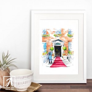 The Merrion Hotel Watercolour Painting