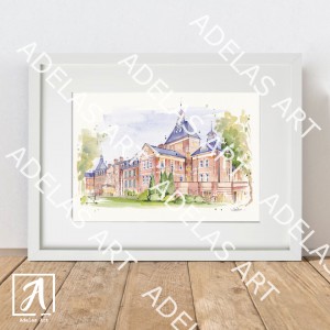 Fine wall art of the Royal Victorian Eye and Ear Hospital of Dublin