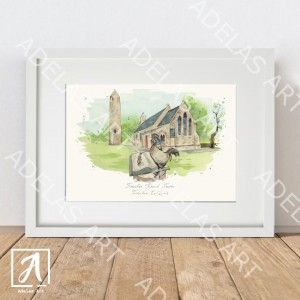 Timahoe Round Tower Paintings of Ireland