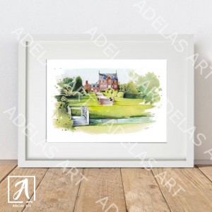 William Paca House illustration, Adelas Art