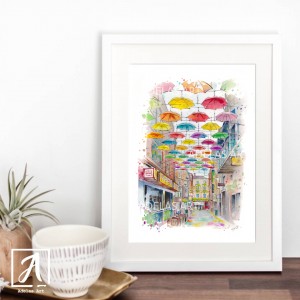 Zazimus original art print by local artist