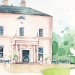 Watercolour Painting of Boyne Hill House, Wedding venue